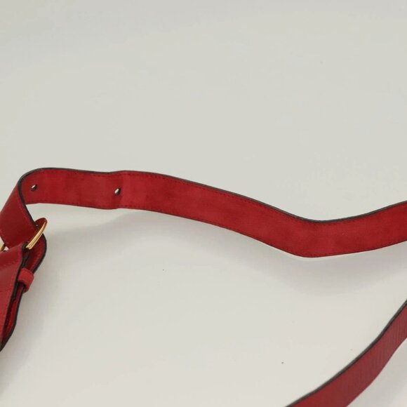 Salvatore Ferragamo Gancini Shoulder Bag Suede Red Gold Auth - Picture 9 of 16